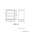 ابعاد دراور سه کشو مدل آریل ابعاد دراور سه کشو مدل آریل