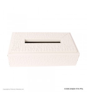جعبه دستمال کاغذی مستطیلی سفید سری 9705