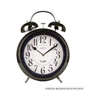 ساعت رومیزی شماطه دار مدل BELMONT خاکستری