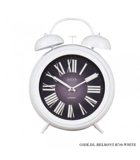 ساعت شماطه دار رومیزی مدل BELMONT سفید