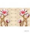 پوستر کاغذی دیواری 3D طرح شاخه گل