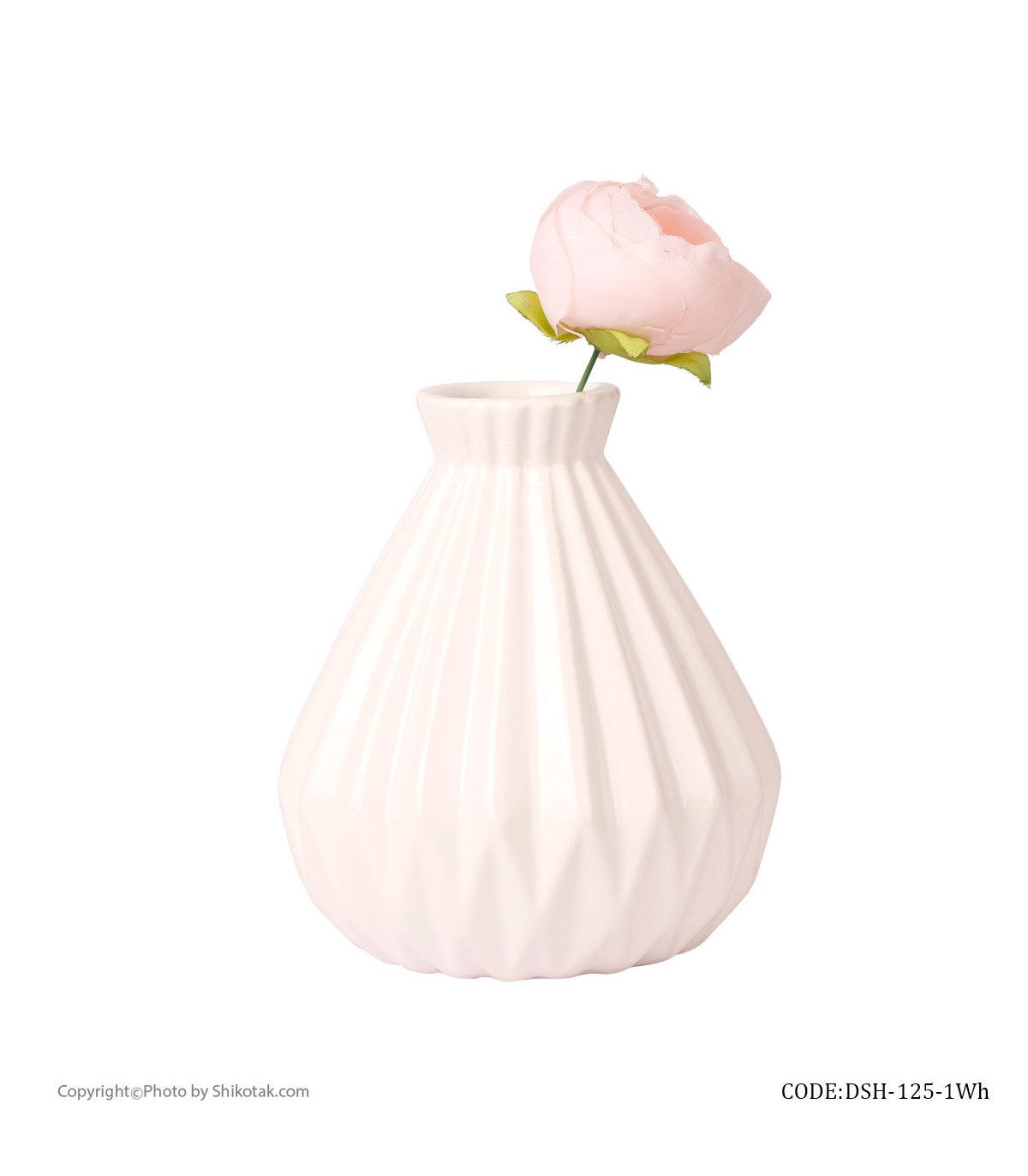 خرید آنلاین گلدان سفید سرامیکی شیک و تک سری 125
