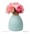 خرید آنلاین گلدان طرحدار سرامیکی آبی لبه کنفی