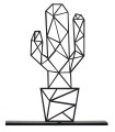 مجسمه فلزی سبک مینیمال مدل کاکتوس 3 کد 7111