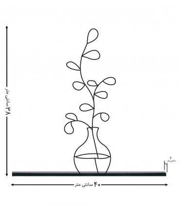 فروش انلاین مجسمه سبک مینیمال فلزی مدل گلدان کد 7192