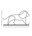 تصویر مجسمه مینیمال مدل سگ کد 7199