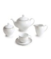 ظروف چای خوری چینی 6 نفره 17 پارچه طرح ریوا پلاتینی سری ایتالیا اف