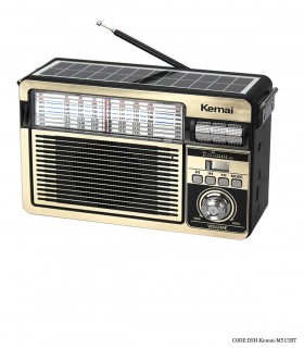 عکس رادیو کلاسیک مشکی مدل KEMAI-515-BT