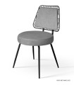 صندلی بدون دسته فلزی جهانتاب مدل فنسی
