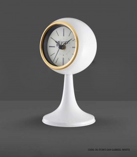 عکس ساعت رومیزی فلزی لوتوس مدل GABRIEL سفید