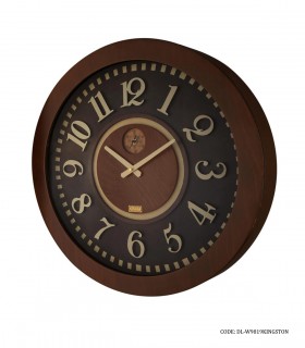 عکس ساعت دیواری چوبی برجسته مدل KINGSTON
