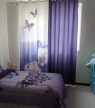 عکس مشتری پرده پانچی اتاق خواب طرح پروانه های رویایی