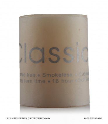 شمع عطری استوانه ای سایز متوسط سفید