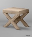 صندلی آرایش چوبی پایه ضربدری مدل LARISA