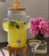 کلمن-استوانه-ای-شیشه-ای-پایه-چوبی