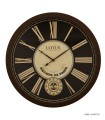 ساعت دیواری بزرگ چوبی قهوه ای لوتوس مدل RENTON
