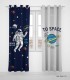 پرده پانچی دو تکه اتاق پسرانه طرح فضانورد مدل Astronaut