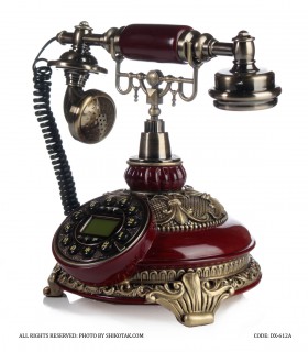 قیمت تلفن رومیزی کلاسیک مدل612 رنگ ماهاگونی