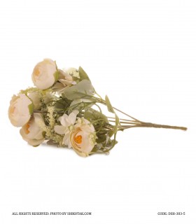 دسته گل مصنوعی مدل ساقدوش رنگ سفید