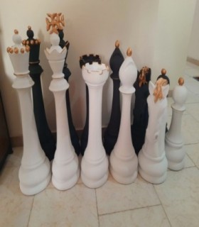 مجسمه مهره شطرنج کنار سالنی مجموعه 6 تایی