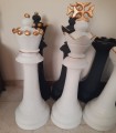 خرید آنلاین مجسمه مهره شطرنج کنار سالنی مجموعه 6 تایی