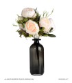 گلدان شیشه ای رومیزی بلند مشکی مدل شباوا