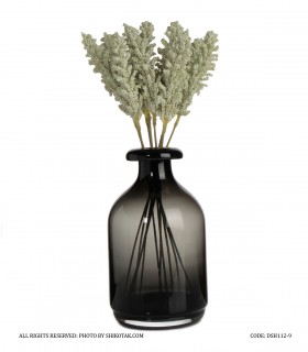گلدان رومیزی شیشه ای مشکی مدل شباهنگ