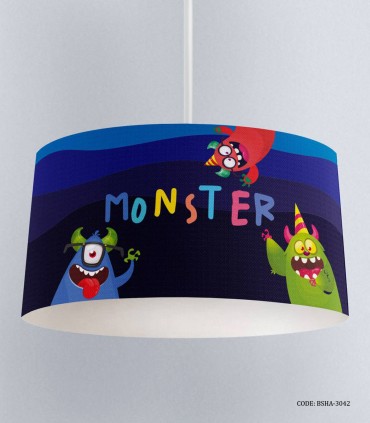 لوستر اتاق کودک پسرانه طرح کارتون هیولا مدل MONSTER
