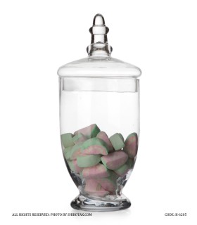 شکلات خوری شیشه ای بیضی سری 6-121