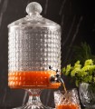 کلمن شیشه ای پایه بلوری 4.5 لیتری مدل راتان