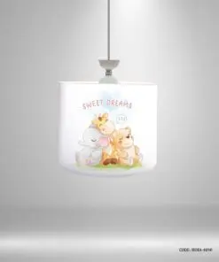 لوستر اتاق کودک پسرانه طرح SWEET DREAMS مدل حیوانات جنگل
