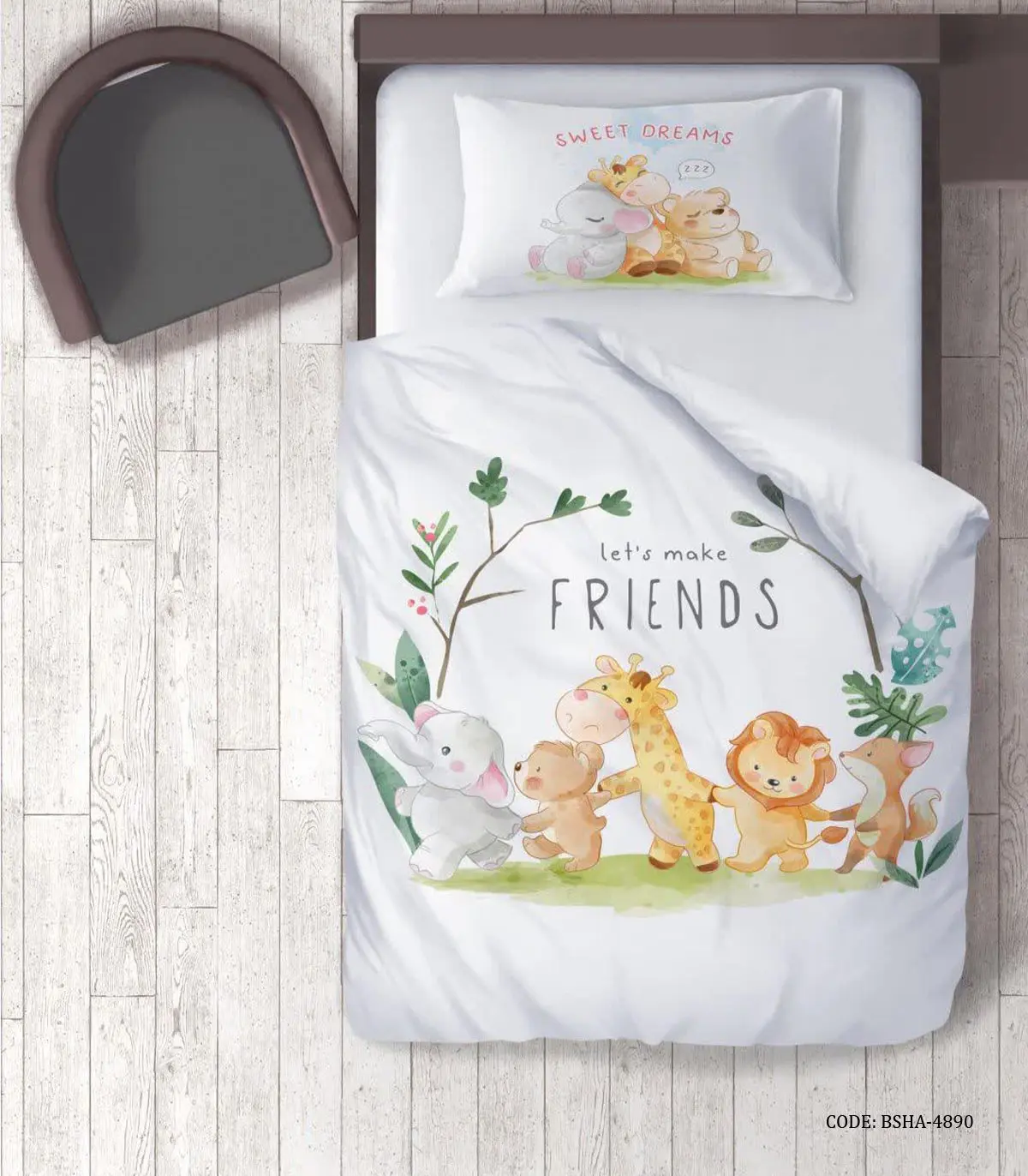 روتختی پسرانه طرح SWEET DREAMS مدل حیوانات جنگل
