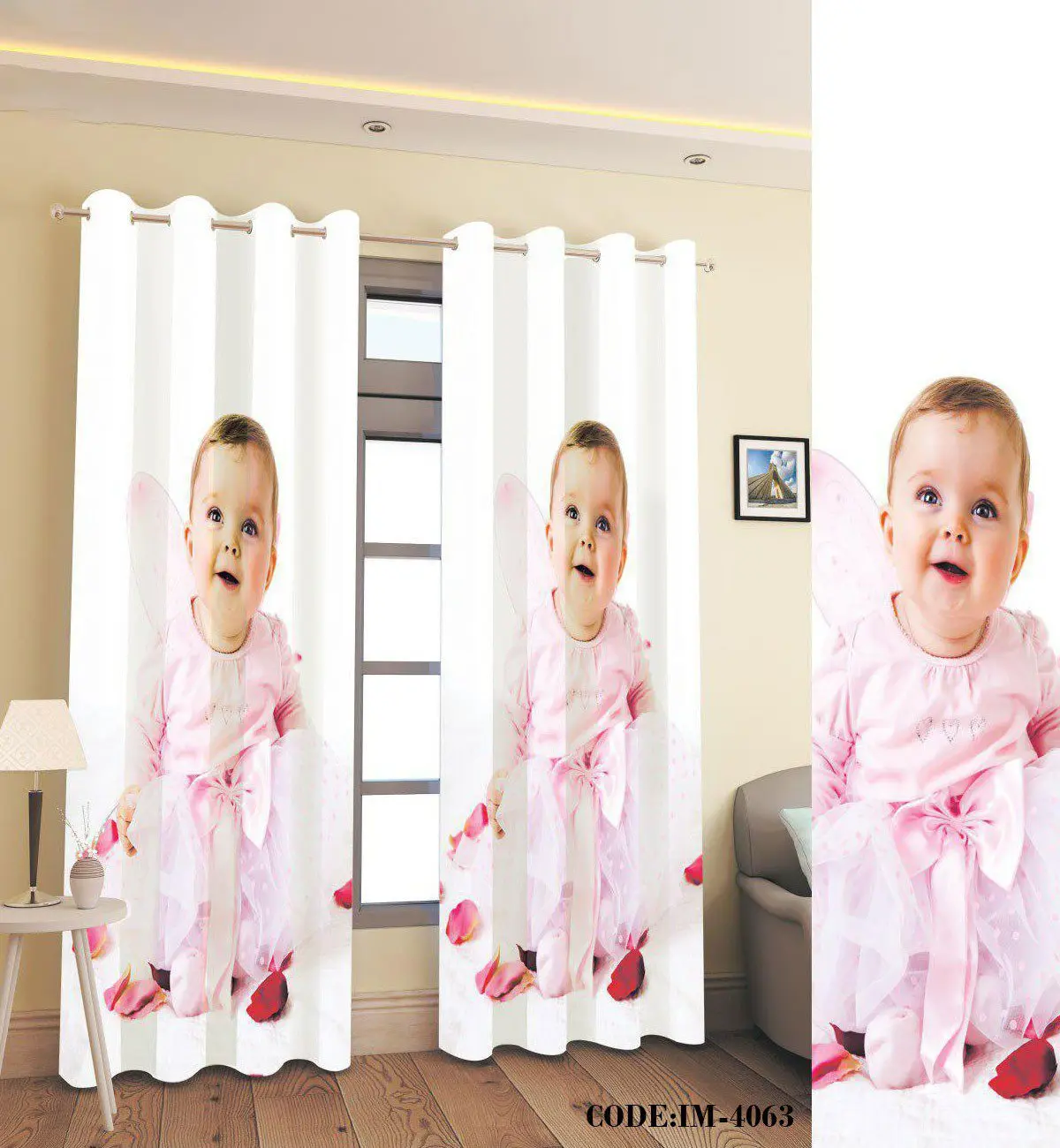 پرده پانچی BABY مدل 4063