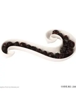 اردو خوری سفید سرامیکی طرح مارپیچ کوچک