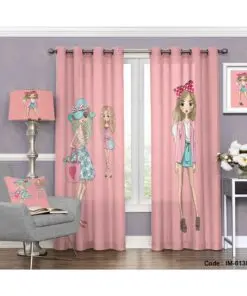 پرده دخترانه طرح fashion girls