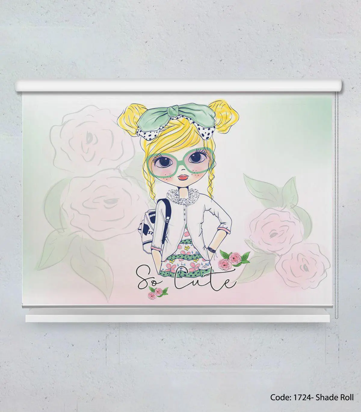 پرده شید رول دخترانه مدل SO CUTE
