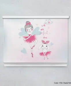 پرده شید رول اتاق کودک دختر مدل RABBIT