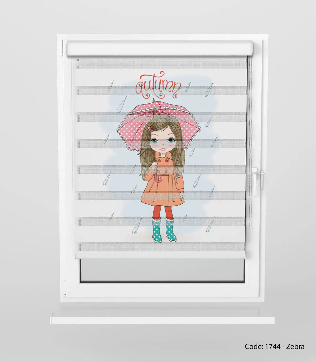پرده زبرا اتاق دخترانه مدل RAIN