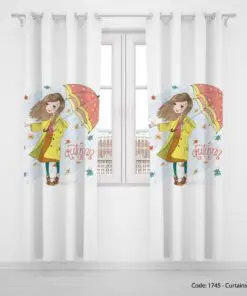 پرده پانچی دو تکه اتاق کودک دخترانه UMBRELLA