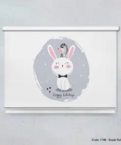 پرده شید بالارو اتاق کودک دخترانه مدل HAPPY HOLIDAY