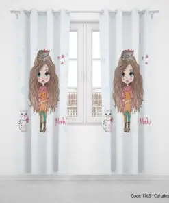 پرده پانچی دخترانه مدل MEEW