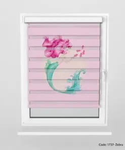 پرده زبرا اتاق کودک مدل MERMAID