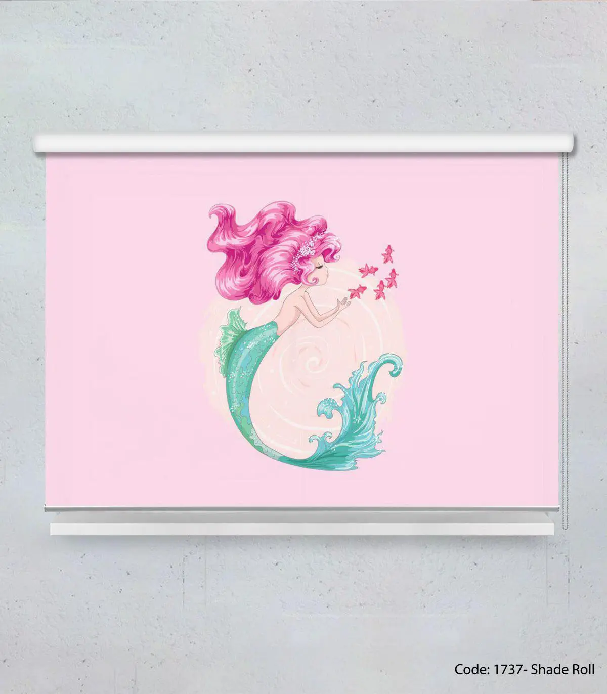 پرده شیدرول اتاق کودک مدل MERMAID