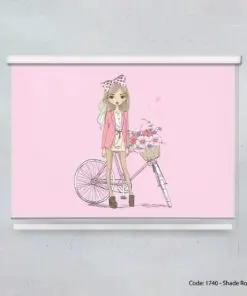 پرده شید بالارو اتاق کودک مدل BICYCLE
