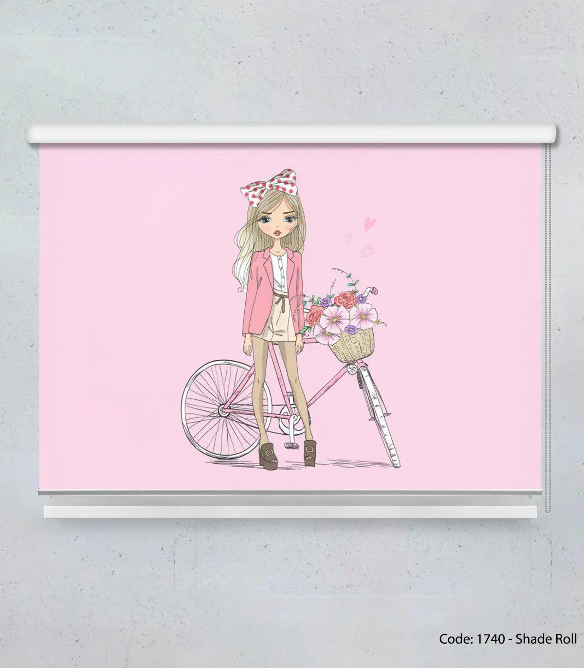 پرده شید بالارو اتاق کودک مدل BICYCLE