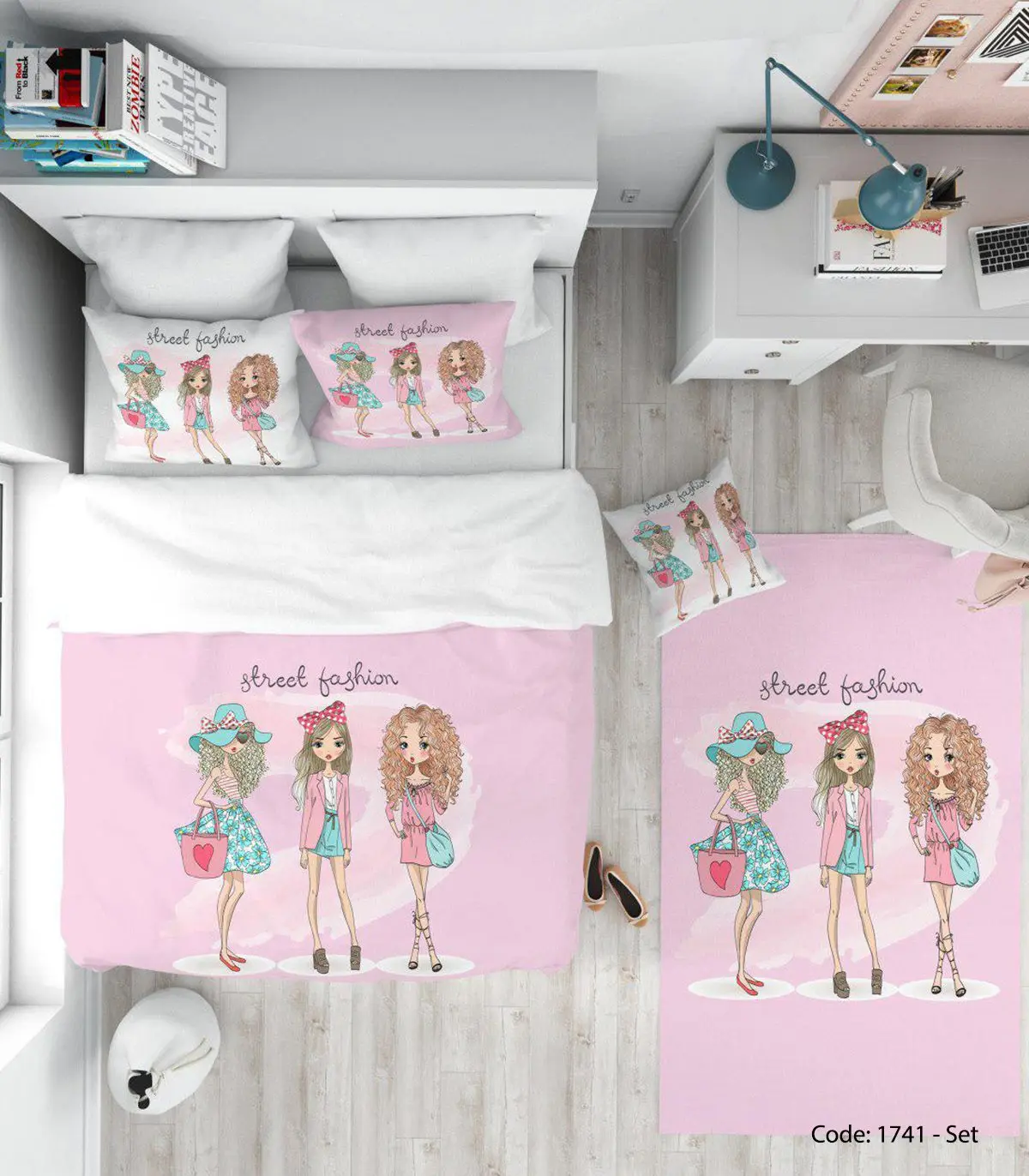 روتختی اتاق نوجوان مدل STREET FASHION