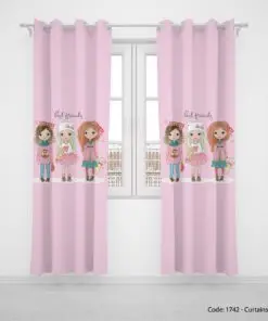 پرده پانچی اتاق کودک دخترانه مدل CUTE CAT