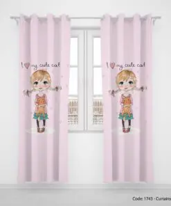 پرده دو تکه پانچی مدل LITTLE PRINCESS