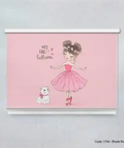 پرده شید بالارو صورتی دخترانه مدل LITTLE BALLESINA