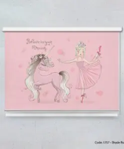 پرده شیدرول اتاق کودک دخترانه مدل UNICORN